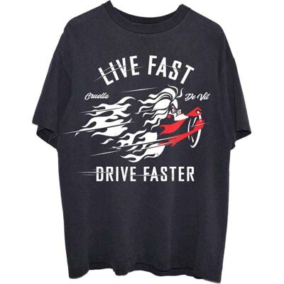 101 Dalmatians: Unisex T-Shirt/Cruella Live Faster (Black) (Small) 101 Dalmatians: Unisex T-Shirt/Cruella Live Faster (Black) (Small)