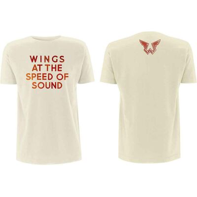 Paul McCartney: Unisex T-Shirt/Wings At The Speed Of Sound (Sand) (Back Print) (XX-Large) Paul McCartney: Unisex T-Shirt/Wings At The Speed Of Sound (Sand) (Back Print) (XX-Large)