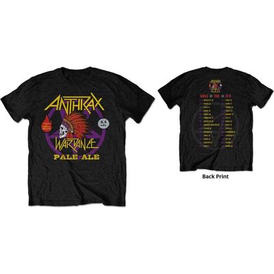 Anthrax: Unisex T-Shirt/War Dance Paul Ale World Tour 2018 (Black) (Back Print & Ex-Tour) (Small) Anthrax: Unisex T-Shirt/War Dance Paul Ale World Tour 2018 (Black) (Back Print & Ex-Tour) (Small)