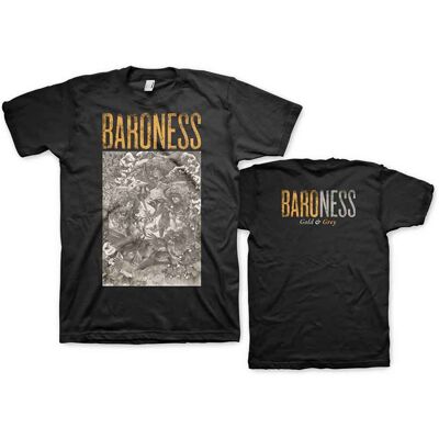 Baroness: Unisex T-Shirt/Gold & Grey (Black) (Back Print) (Medium) Baroness: Unisex T-Shirt/Gold & Grey (Black) (Back Print) (Medium)