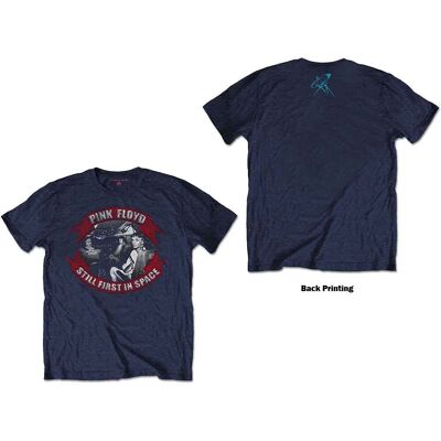 Pink Floyd: Unisex T-Shirt/First In Space Vignette (Navy Blue) (Back Print) (Medium) Pink Floyd: Unisex T-Shirt/First In Space Vignette (Navy Blue) (Back Print) (Medium)
