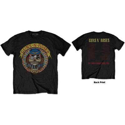 Guns N Roses: Guns N' Roses Unisex T-Shirt/Skull Circle (Black) (Back Print) (X-Large) Guns N Roses: Guns N' Roses Unisex T-Shirt/Skull Circle (Black) (Back Print) (X-Large)