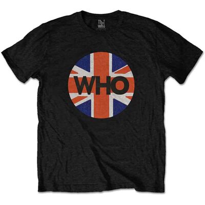 The Who: Unisex T-Shirt/Union Jack Circle (Black) (Medium) The Who: Unisex T-Shirt/Union Jack Circle (Black) (Medium)