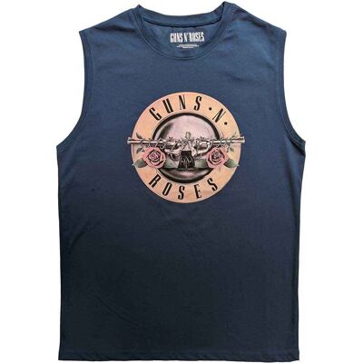 Guns N Roses: Guns N' Roses Unisex Tank T-Shirt/Classic Logo (Denim Blue) (Large) Guns N Roses: Guns N' Roses Unisex Tank T-Shirt/Classic Logo (Denim Blue) (Large)