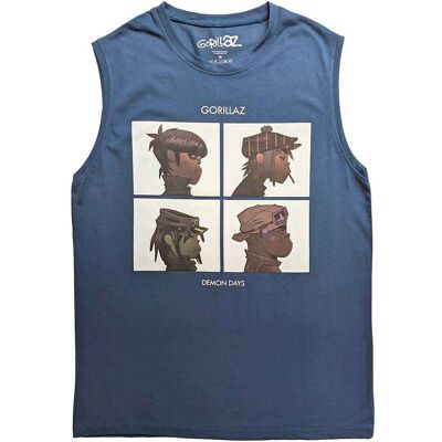 Gorillaz: Unisex Tank T-Shirt/Demon Days (Denim Blue) (X-Large) Gorillaz: Unisex Tank T-Shirt/Demon Days (Denim Blue) (X-Large)