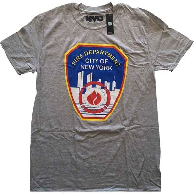 New York City: Unisex T-Shirt/Fire Dept. Badge (Grey) (Medium) New York City: Unisex T-Shirt/Fire Dept. Badge (Grey) (Medium)