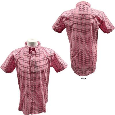 Pink Floyd: Unisex Casual Shirt/Courier Pattern (Pink) (All Over Print) (Medium) Pink Floyd: Unisex Casual Shirt/Courier Pattern (Pink) (All Over Print) (Medium)