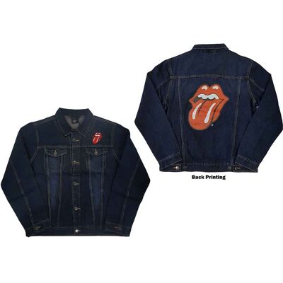 The Rolling Stones: Unisex Denim Jacket/Classic Tongue (Back Print) (XX-Large) The Rolling Stones: Unisex Denim Jacket/Classic Tongue (Back Print) (XX-Large)