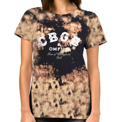 CBGB: Unisex T-Shirt/Classic Logo (Dip Dye Tan And Black) (Wash Collection) (Large) CBGB: Unisex T-Shirt/Classic Logo (Dip Dye Tan And Black) (Wash Collection) (Large)