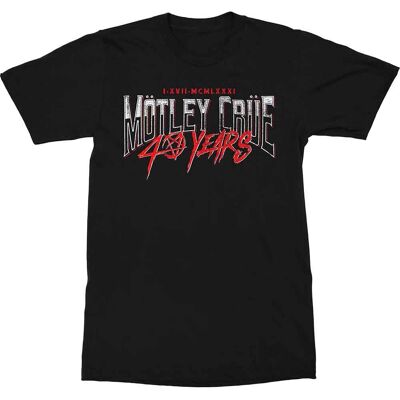Mötley Crue: Unisex T-Shirt/40 Years (Black) (Medium) Mötley Crue: Unisex T-Shirt/40 Years (Black) (Medium)