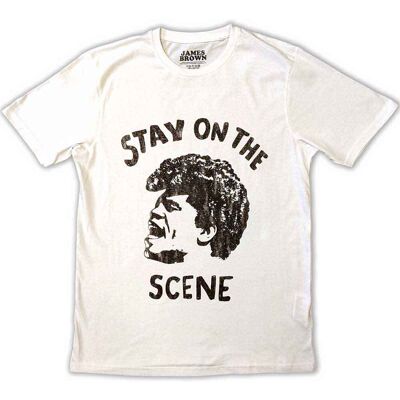 James Brown: Unisex T-Shirt/Stay On The Scene (White) (Small) James Brown: Unisex T-Shirt/Stay On The Scene (White) (Small)