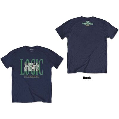 Logic: Unisex T-Shirt/Wavy (Navy Blue) (Back Print) (Medium) Logic: Unisex T-Shirt/Wavy (Navy Blue) (Back Print) (Medium)
