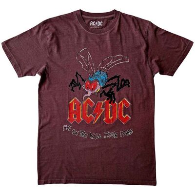 AC/DC: Unisex T-Shirt/Fly On The Wall Tour (Maroon Red) (XX-Large) AC/DC: Unisex T-Shirt/Fly On The Wall Tour (Maroon Red) (XX-Large)