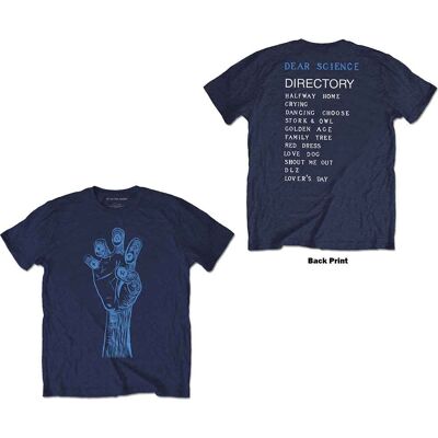TV On The Radio: Unisex T-Shirt/Brushstroke Hand (Navy Blue) (Back Print) (Small) TV On The Radio: Unisex T-Shirt/Brushstroke Hand (Navy Blue) (Back Print) (Small)