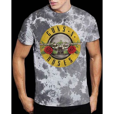 Guns N Roses: Guns N' Roses Unisex T-Shirt/Classic Logo (Dip-Dye On White) (Wash Collection) (Medium) Guns N Roses: Guns N' Roses Unisex T-Shirt/Classic Logo (Dip-Dye On White) (Wash Collection) (Medium)