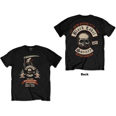 Black Label Society: Unisex T-Shirt/New Years Eve (Black) (Back Print) (XX-Large) Black Label Society: Unisex T-Shirt/New Years Eve (Black) (Back Print) (XX-Large)
