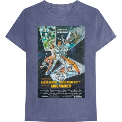 James Bond 007: Unisex T-Shirt/Moonraker (Denim Blue) (X-Large) James Bond 007: Unisex T-Shirt/Moonraker (Denim Blue) (X-Large)