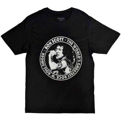 Bon Scott: Unisex T-Shirt/TWGRRS Circle (Black) (XX-Large) Bon Scott: Unisex T-Shirt/TWGRRS Circle (Black) (XX-Large)