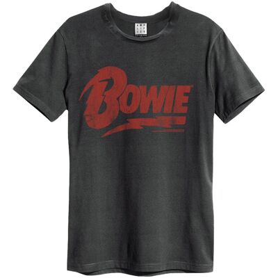 David Bowie: - Logo Amplified x Large Vintage Charcoal t Shirt David Bowie: - Logo Amplified x Large Vintage Charcoal t Shirt