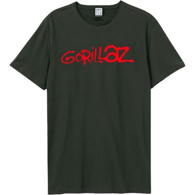 Gorillaz: - Logo Amplified Xx Large Vintage Charcoal t Shirt Gorillaz: - Logo Amplified Xx Large Vintage Charcoal t Shirt