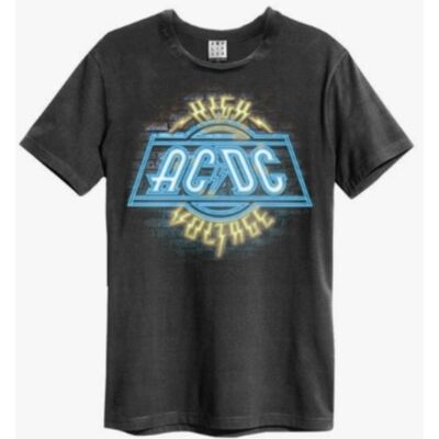 AC/DC: High Voltage Neon Amplified Medium Vintage Charcoal t Shirt AC/DC: High Voltage Neon Amplified Medium Vintage Charcoal t Shirt