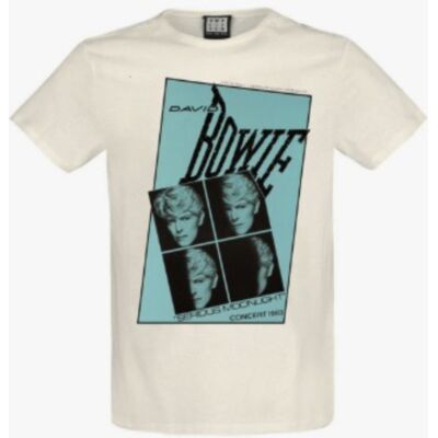 David Bowie: - Serious Moonlight Quad Amplified Medium Vintage White t Shirt David Bowie: - Serious Moonlight Quad Amplified Medium Vintage White t Shirt