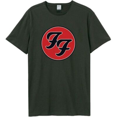Foo Fighters: - Double f Logo Amplified Vintage Charcoal Medium t Shirt Foo Fighters: - Double f Logo Amplified Vintage Charcoal Medium t Shirt