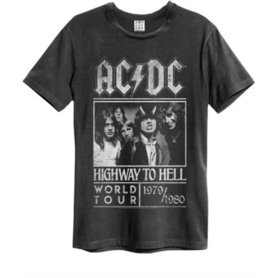 AC/DC: Highway to Hell Poster Amplified Vintage Charcoal Medium t Shirt AC/DC: Highway to Hell Poster Amplified Vintage Charcoal Medium t Shirt