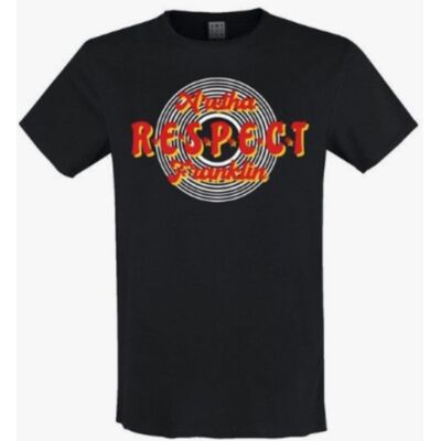 Aretha Franklin: - Respect Amplified Vintage Black Small t Shirt Aretha Franklin: - Respect Amplified Vintage Black Small t Shirt