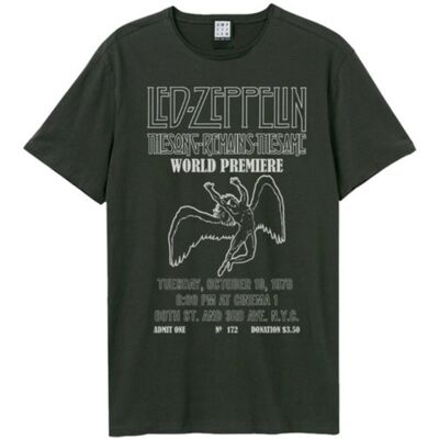 Led Zeppelin: - The Song Remains the Same Amplified Vintage Charcoal Small T-Shirt Led Zeppelin: - The Song Remains the Same Amplified Vintage Charcoal Small T-Shirt