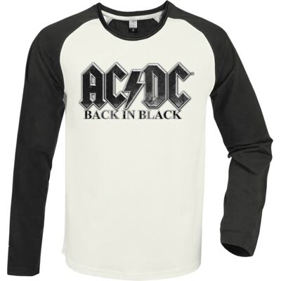 Amplified AC/DC: Back in Black Vintage White / Charcoal Xx Large Baseball Jersey Amplified AC/DC: Back in Black Vintage White / Charcoal Xx Large Baseball Jersey
