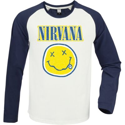 Amplified Nirvana: 2 Tone Vintage White / Navy Xx Large Baseball Jersey Amplified Nirvana: 2 Tone Vintage White / Navy Xx Large Baseball Jersey