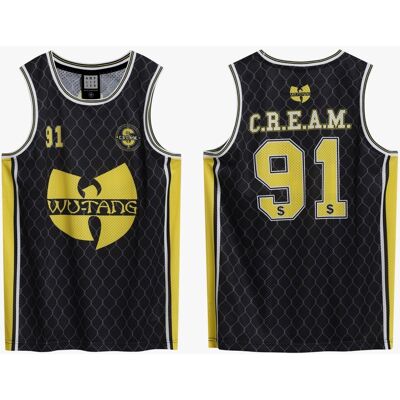 Amplified Wu Tang Clan: Cream Black Basketball Jersey X- Small Amplified Wu Tang Clan: Cream Black Basketball Jersey X- Small