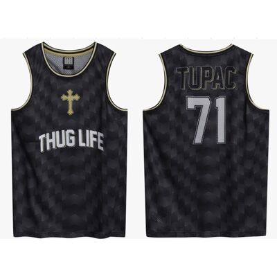 Amplified Tupac: Thug Life Black Basketball Jersey Medium Amplified Tupac: Thug Life Black Basketball Jersey Medium
