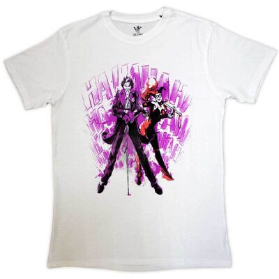 DC Comics: Unisex T-Shirt/Joker - Harley & Joker Haha (White) (X-Large) DC Comics: Unisex T-Shirt/Joker - Harley & Joker Haha (White) (X-Large)