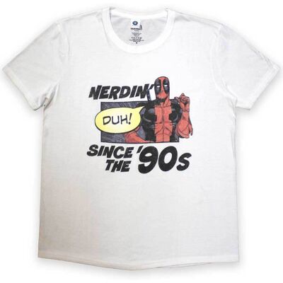 Marvel Comics: Unisex T-Shirt/Deadpool Nerdin' Since The '90s (White) (Medium) Marvel Comics: Unisex T-Shirt/Deadpool Nerdin' Since The '90s (White) (Medium)