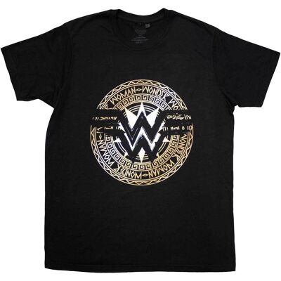 DC Comics: Unisex T-Shirt/Wonder Woman Gold Circle (Black) (Medium) DC Comics: Unisex T-Shirt/Wonder Woman Gold Circle (Black) (Medium)