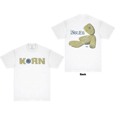 Korn: Unisex T-Shirt/Doll Issues (White) (Back Print) (Small) Korn: Unisex T-Shirt/Doll Issues (White) (Back Print) (Small)