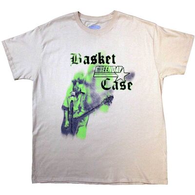 Green Day: Unisex T-Shirt/Basket Case Mic Stand (Sand) (Large) Green Day: Unisex T-Shirt/Basket Case Mic Stand (Sand) (Large)