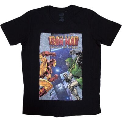 Marvel Comics: Unisex T-Shirt/Iron Man vs Dr Doom (Black) (XX-Large) Marvel Comics: Unisex T-Shirt/Iron Man vs Dr Doom (Black) (XX-Large)