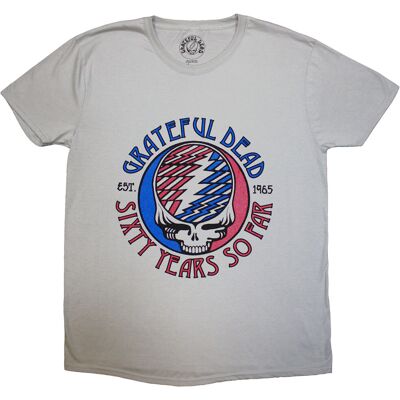 Grateful Dead: Unisex T-Shirt/Stealie 60 (Grey) (Medium) Grateful Dead: Unisex T-Shirt/Stealie 60 (Grey) (Medium)