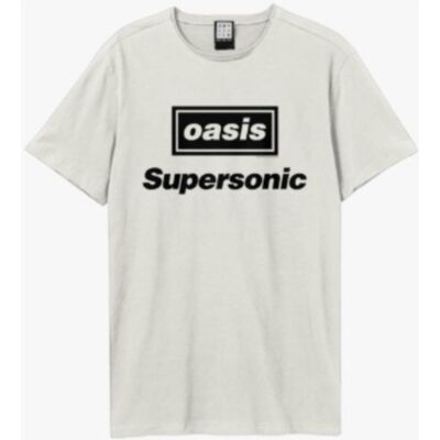 Oasis: Supersonic Titl Amplified Vintage White Xx Large t Shirt Oasis: Supersonic Titl Amplified Vintage White Xx Large t Shirt
