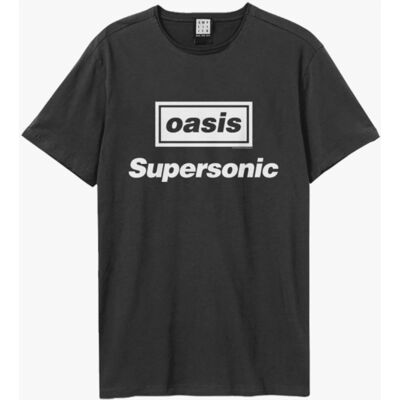 Oasis: Supersonic Title Amplified Vintage Charcoal Medium t Shirt Oasis: Supersonic Title Amplified Vintage Charcoal Medium t Shirt