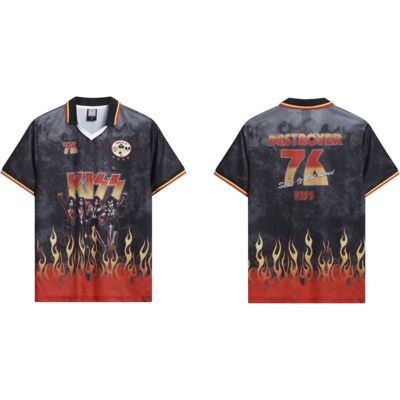 Amplified Kiss: Destroyer Rock Fc Football Shirt Large Amplified Kiss: Destroyer Rock Fc Football Shirt Large