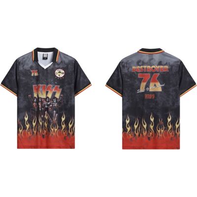 Amplified Kiss: Destroyer Rock Fc Football Shirt Xx-Large Amplified Kiss: Destroyer Rock Fc Football Shirt Xx-Large