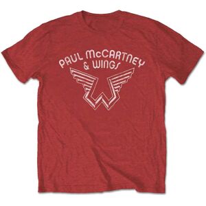 Paul McCartney: Unisex T-Shirt/Wings Logo (Red) (Large)