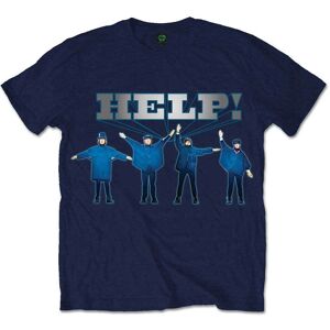 The Beatles: Unisex T-Shirt/HELP! Silver Logo (Dusk Blue) (X-Large) The Beatles: Unisex T-Shirt/HELP! Silver Logo (Dusk Blue) (X-Large)