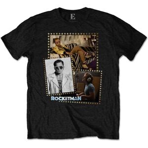 Elton John: Unisex T-Shirt/Rocketman Montage (Black) (Medium) Elton John: Unisex T-Shirt/Rocketman Montage (Black) (Medium)