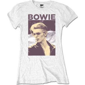 David Bowie: Ladies Retail Pack T-Shirt/Smoking (White) (Large) David Bowie: Ladies Retail Pack T-Shirt/Smoking (White) (Large)