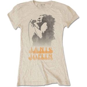 Janis Joplin: Ladies T-Shirt/Working The Mic (Sand) (XX-Large) Janis Joplin: Ladies T-Shirt/Working The Mic (Sand) (XX-Large)